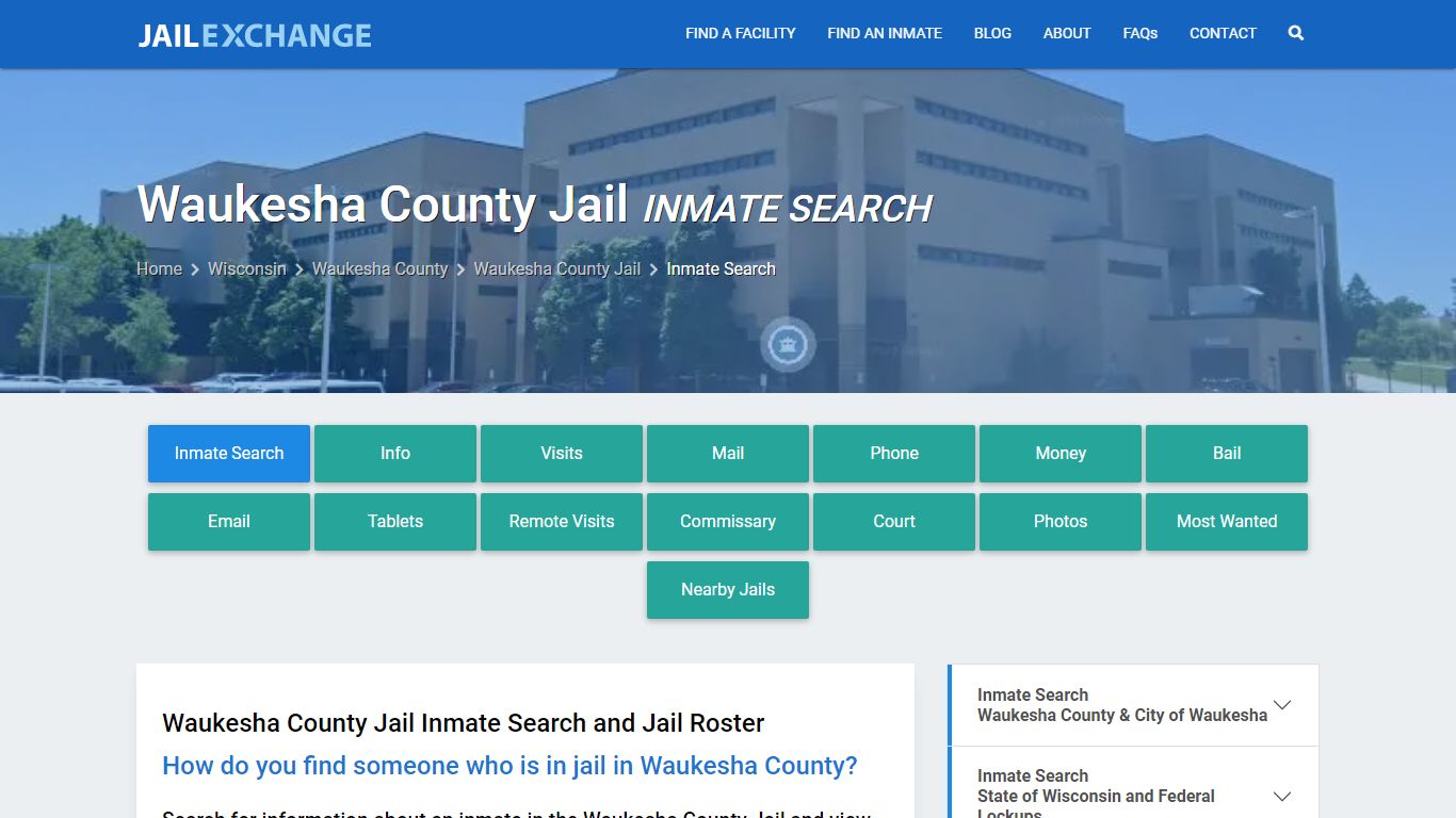 Inmate Search: Roster & Mugshots - Waukesha County Jail, WI